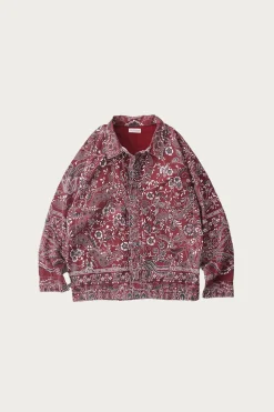 Niceness Gyan Bandana Trucker Jacket - Red< Coats, Jackets, And Vests