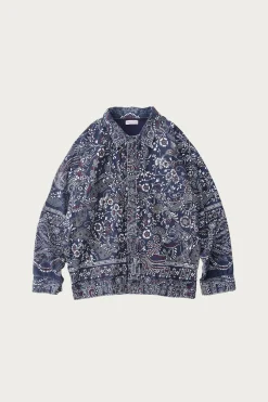 Niceness Gyan Bandana Trucker Jacket - Navy< Coats, Jackets, And Vests