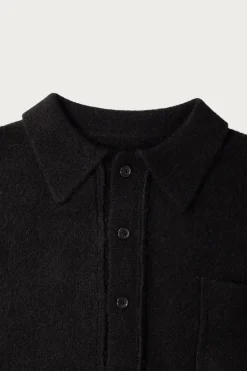 Camiel Fortgens Hairy Cardigan - Black Alpaca Wool< Sweaters