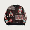 Kapital Hand Knit STD Cowichan Crew Sweater - Charcoal< Sweaters