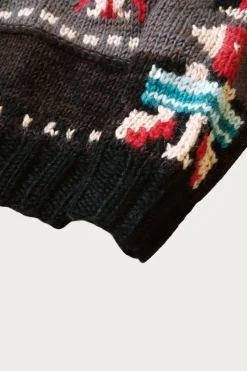 Kapital Hand Knit STD Cowichan Crew Sweater - Charcoal< Sweaters