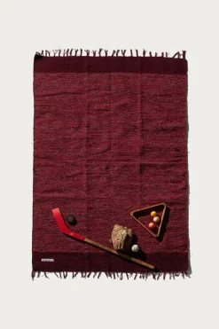Puebco Handloomed Recycled Yarn Rug - Burgundy< Homegoods