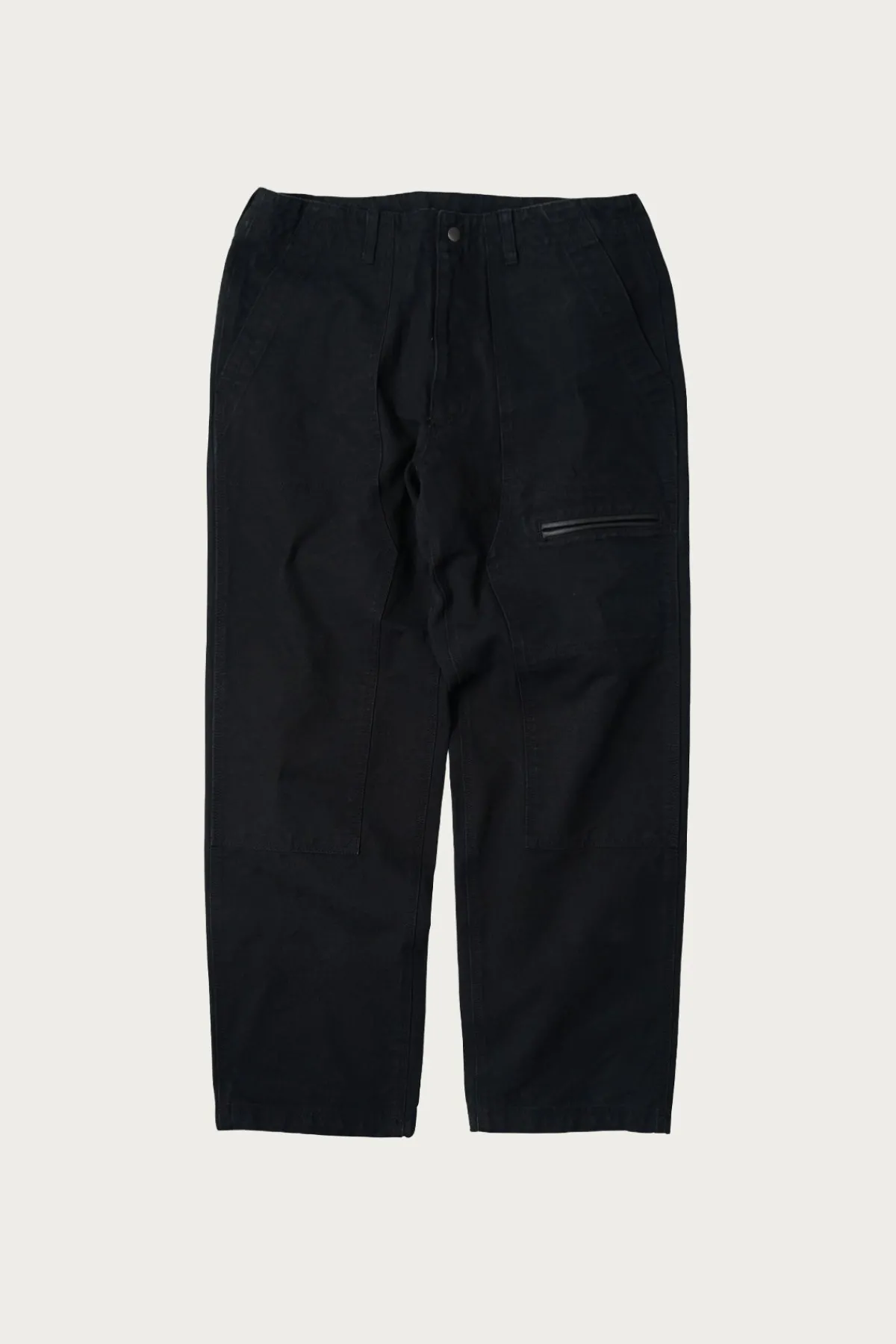 FrizmWORKS Heavy Canvas Destroyed Double Knee Pants - Black< Pants