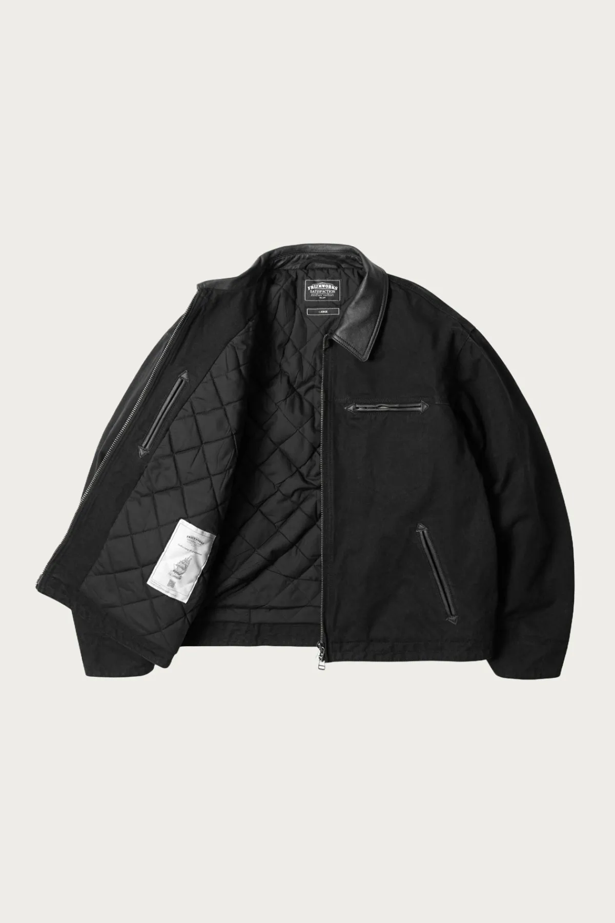 FrizmWORKS Heavy Canvas Destroyed Work Jacket - Black< Coats, Jackets, And Vests