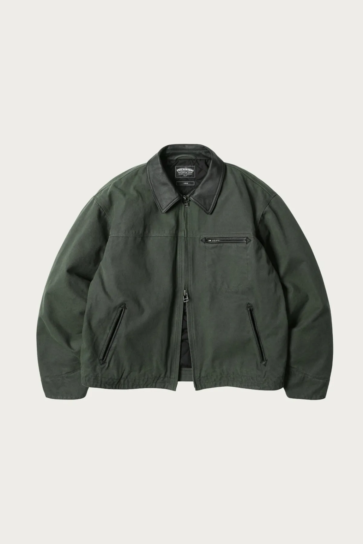 FrizmWORKS Heavy Canvas Destroyed Work Jacket - Olive< Coats, Jackets, And Vests