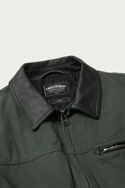 FrizmWORKS Heavy Canvas Destroyed Work Jacket - Olive< Coats, Jackets, And Vests