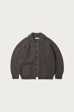 FrizmWORKS Heavy Cowichan Zipup Cardigan - Sephia< Sweaters