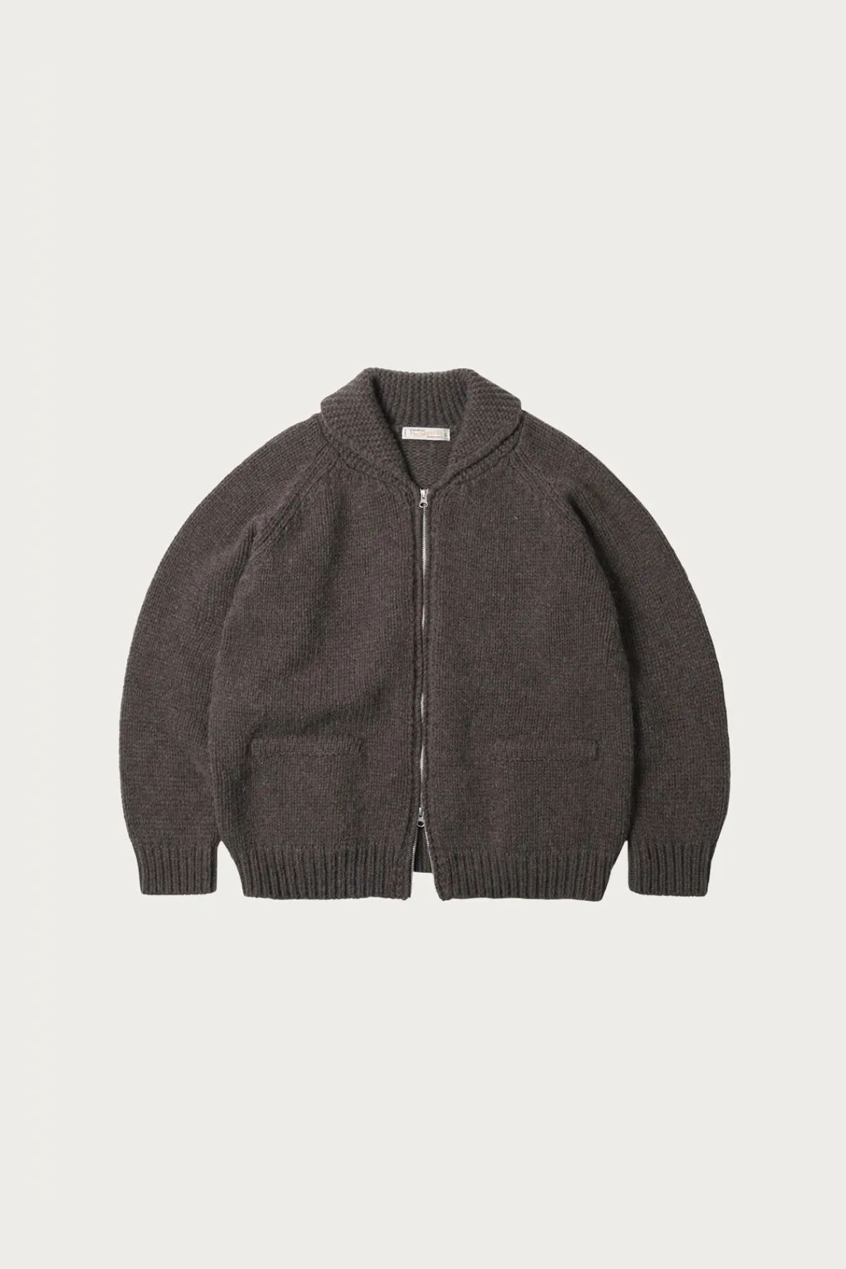 FrizmWORKS Heavy Cowichan Zipup Cardigan - Sephia< Sweaters