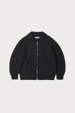 FrizmWORKS Heavy Cowichan Zipup Cardigan - Black< Sweaters