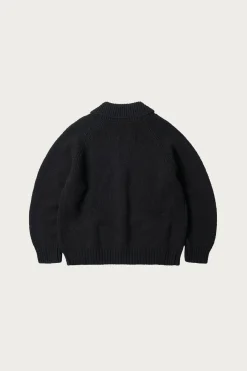 FrizmWORKS Heavy Cowichan Zipup Cardigan - Black< Sweaters