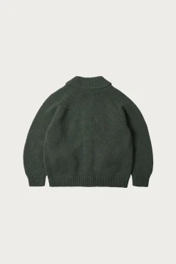 FrizmWORKS Heavy Cowichan Zipup Cardigan - Forest Green< Sweaters