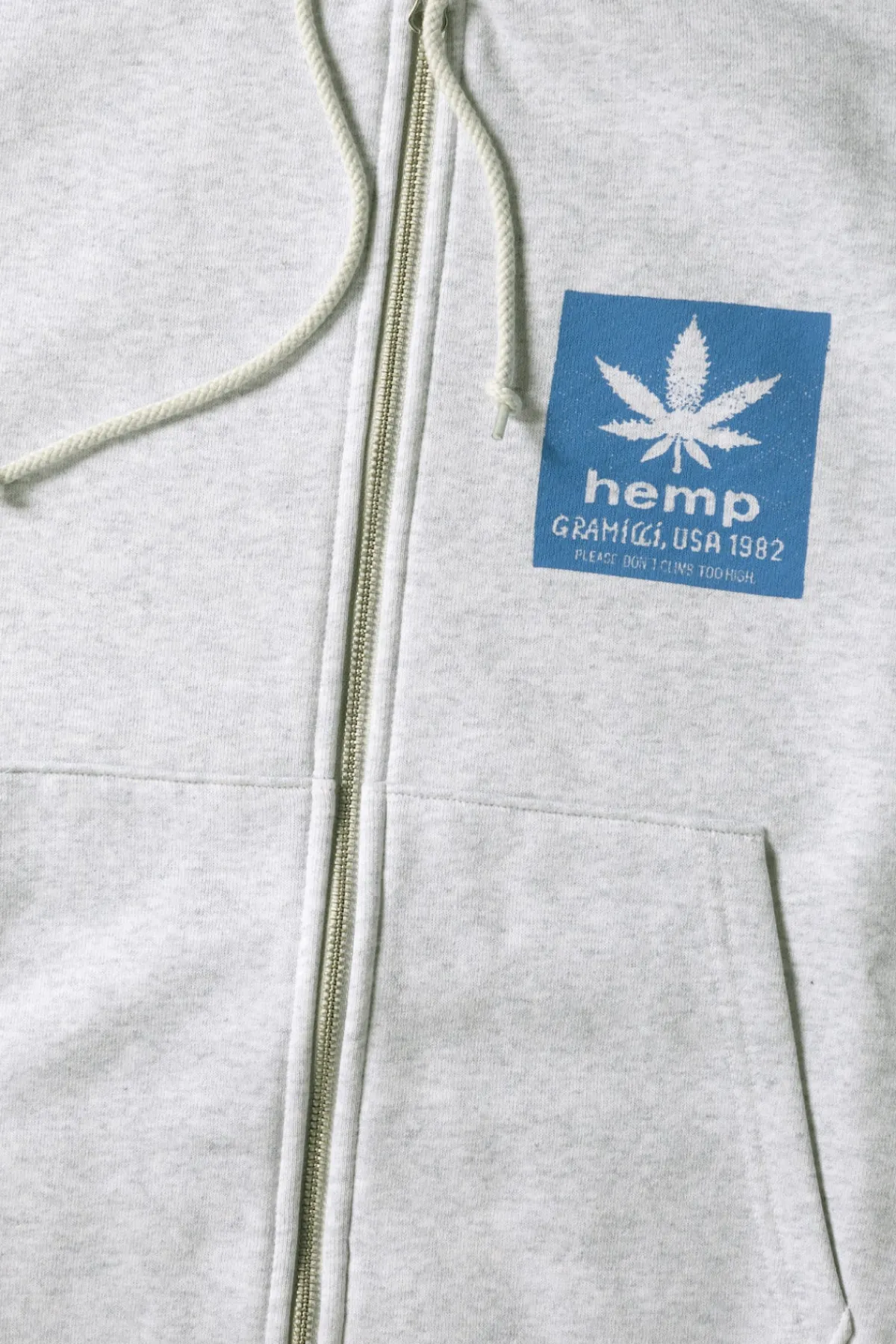 Gramicci Hemp Zip Hooded Sweatshirt - Heather Ash< Tees And Sweats
