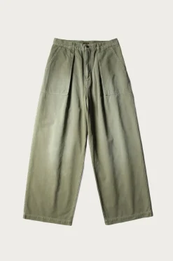 Kapital Herringbone FATIGUE Baggy Pants - Khaki< Pants
