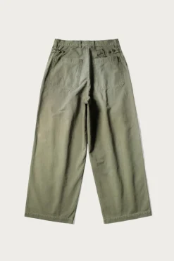 Kapital Herringbone FATIGUE Baggy Pants - Khaki< Pants