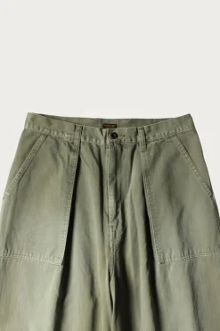 Kapital Herringbone FATIGUE Baggy Pants - Khaki< Pants