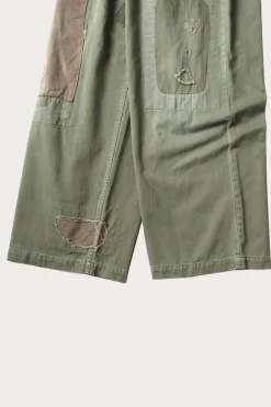 Kapital Herringbone FATIGUE Baggy Pants (RUSHFILED Remake) - Khaki< Pants