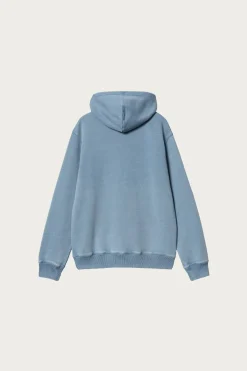 Carhartt Work In Progress Hooded Ingo Sweat - Light Blue Garment Dyed< Tees And Sweats