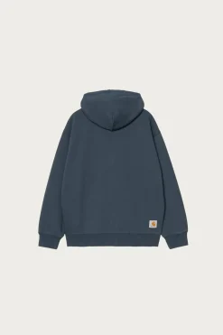 Carhartt Work In Progress Hooded WIP Sweat Jacket - Dusky Blue Stone Washed< Tees And Sweats