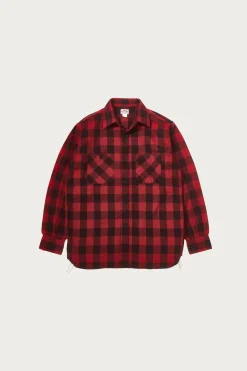 The Real McCoys 8HU Twisted-Yarn Buffalo Check Flannel Shirt - Red/Black< Shirts