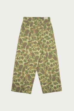 Kapital Hunter Camo Herringbone PORT Baggy Pants - Camo< Pants