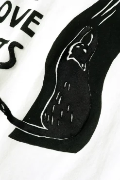 Kapital 20/-Jersey Ringer T (DENIM MEN LOVE CATS SCRATCH) - White< Shirts