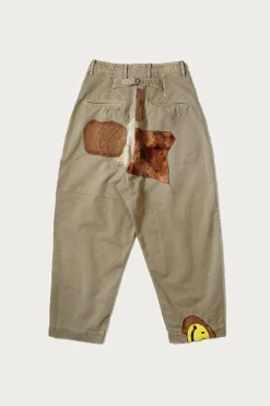 Kapital Katsuragi Cotton High Waist NIME Pants (Gypsy Patch Remake) - Beige< Pants