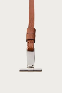 Niceness L. Days T-Bar & Leather Strap - Long - Brown< Accessories