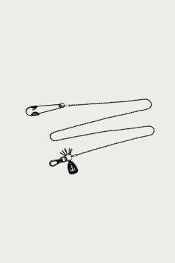 Kapital Lacquered Brass ANCHOR Snood Chain - Black< Accessories