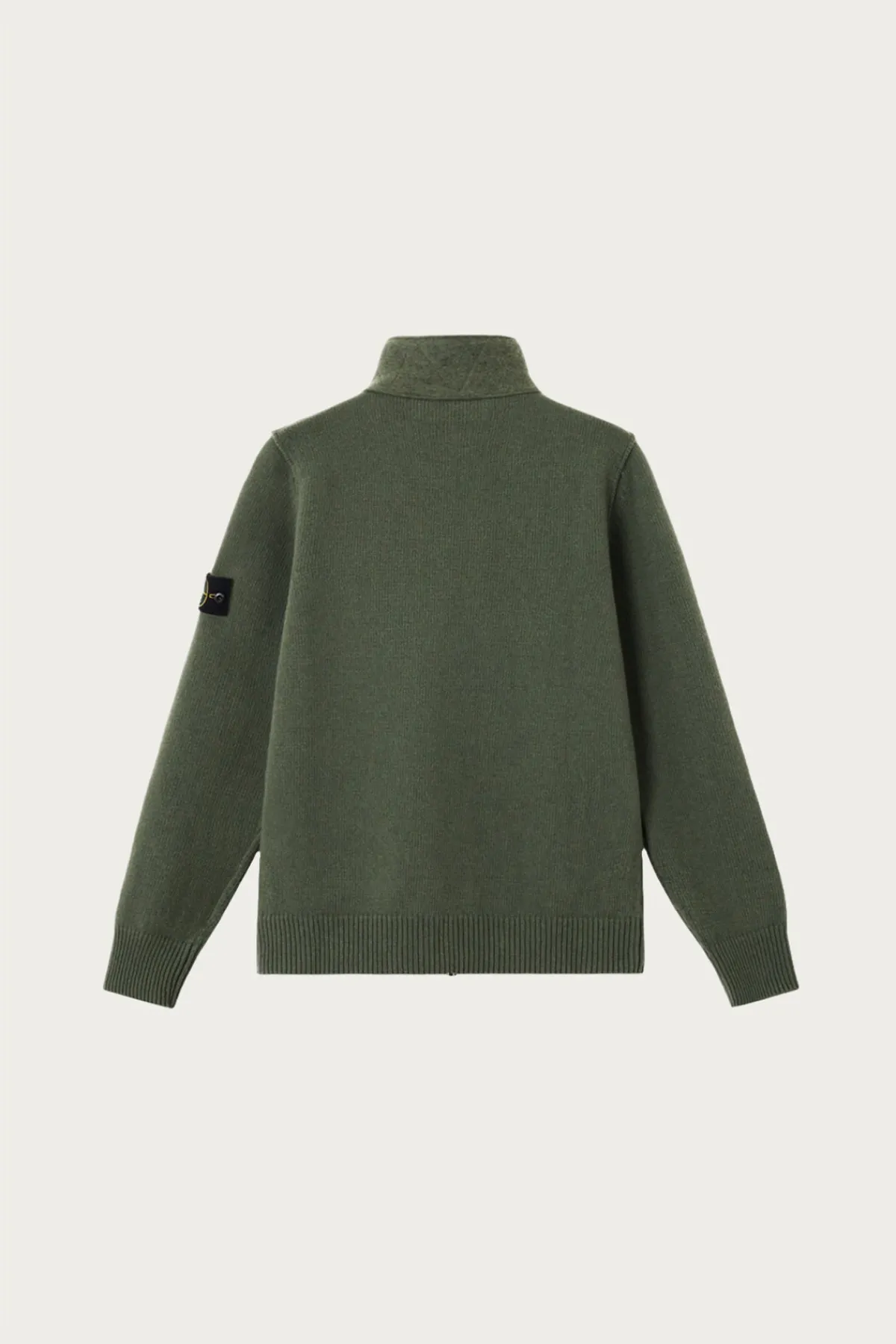 Stone Island Lambswool Cardigan - Military Green< Sweaters