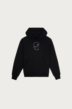 Brain Dead Logo Head Hoodie - Black< Tees And Sweats