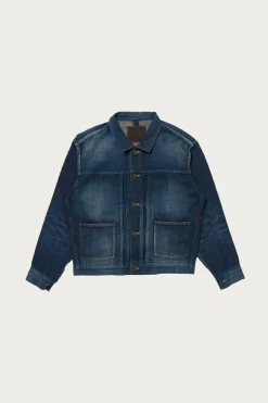 Taiga Takahashi Lot. 714 Denim Jacket Side Panel - Damaged Indigo< Coats, Jackets, And Vests