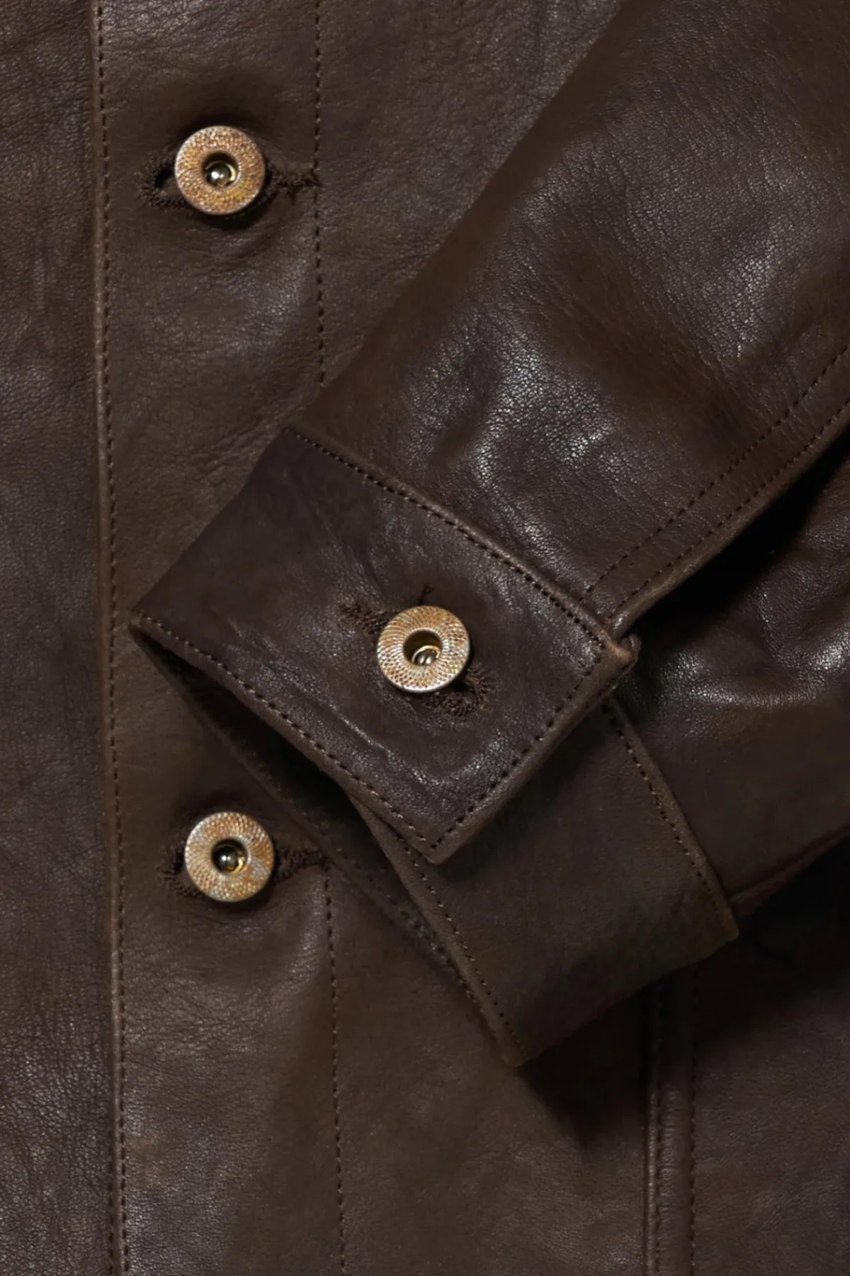 Taiga Takahashi Lot. 804 Leather Jacket c. 1930s - Mud Dyed Brown< Coats, Jackets, And Vests
