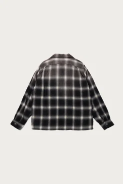 Taiga Takahashi Lot. 101 Open Collar Shirt - Bleached Gray Plaid< Shirts