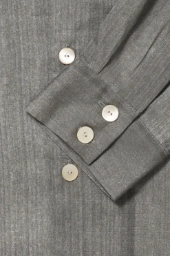 Taiga Takahashi Lot. 108 50S Italian Collar Shirt - Hand Drawn Sumi< Shirts