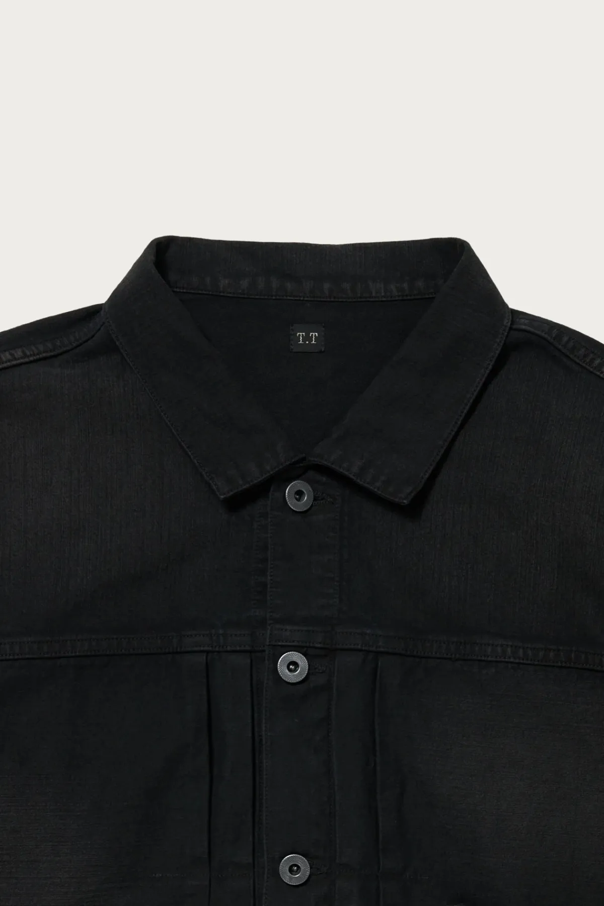 Taiga Takahashi Lot.309 Buckle-Backed Jacket - Damaged Sumi Dyed Black< Coats, Jackets, And Vests