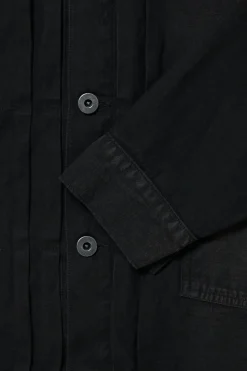 Taiga Takahashi Lot.309 Buckle-Backed Jacket - Damaged Sumi Dyed Black< Coats, Jackets, And Vests