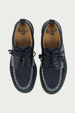 Dr. Martens Lowell - Kinsley Tumble Buttersoft/Hairy Suede Black< Footwear