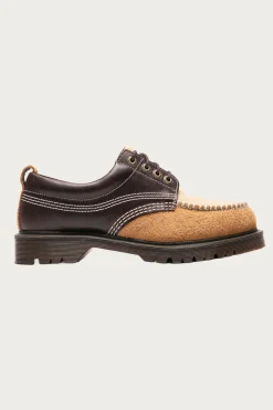 Dr. Martens Lowell - Kinsley Tumble Buttersoft/Dark Brown Hairy Suede/Light+Tan Desert Brown< Footwear