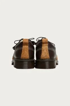 Dr. Martens Lowell - Kinsley Tumble Buttersoft/Dark Brown Hairy Suede/Light+Tan Desert Brown< Footwear