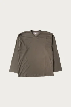 Lady White Co. L/S Football T-Shirt - Grey Olive< Tees And Sweats