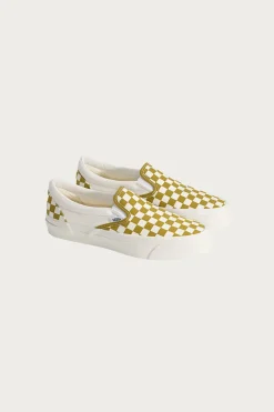 Vans LX Classic Slip-On 98 - Checkerboard Burnt Gold< Footwear