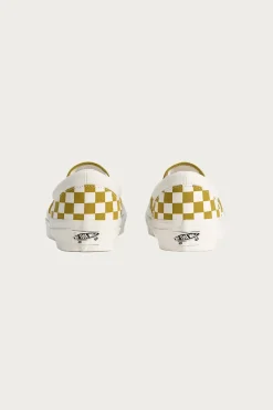 Vans LX Classic Slip-On 98 - Checkerboard Burnt Gold< Footwear