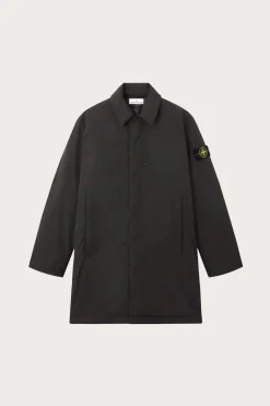 Stone Island Microtwill Long Coat - Lead Grey< Coats, Jackets, And Vests
