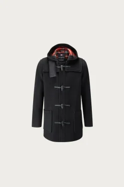 Gloverall Mid-Length Morris Duffle Coat - Black Stewart< Coats, Jackets, And Vests