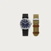 Kuoe Watches Old Smith 90-002 - Automatic Navy Dial/Silver Case/Nylon Straps< Accessories