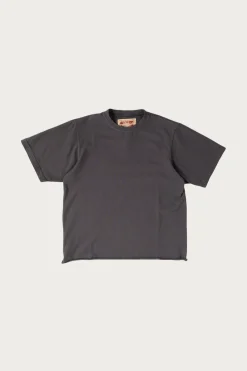 Monostereo On The Farm Raw Hem Tee - Washed Black< Tees And Sweats