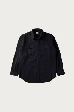 orSlow Organic Cotton Relax Fit Flannel Shirt - Navy< Pants