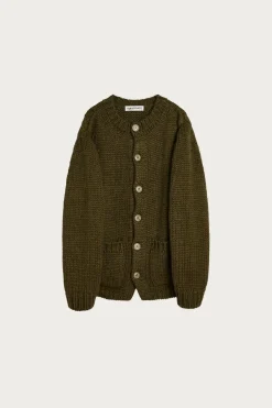 Our Legacy Over Cardigan - Olive Mega Alpaca Wool< Sweaters