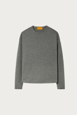 Guest In Residence Oversized Crew - Heather Grey< Sweaters