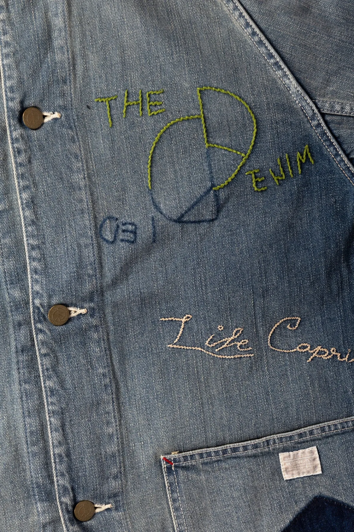 Kapital 12oz Denim CACTUS Coverall (Memorial Embroidery Model) - Indigo< Coats, Jackets, And Vests